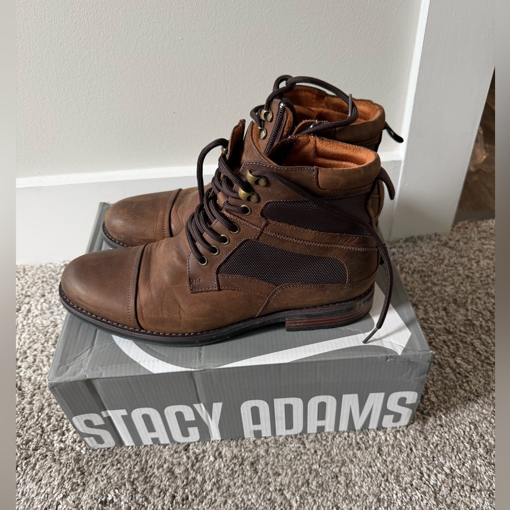 Men’s Stacy Adams Designer Brown Ankle Boots